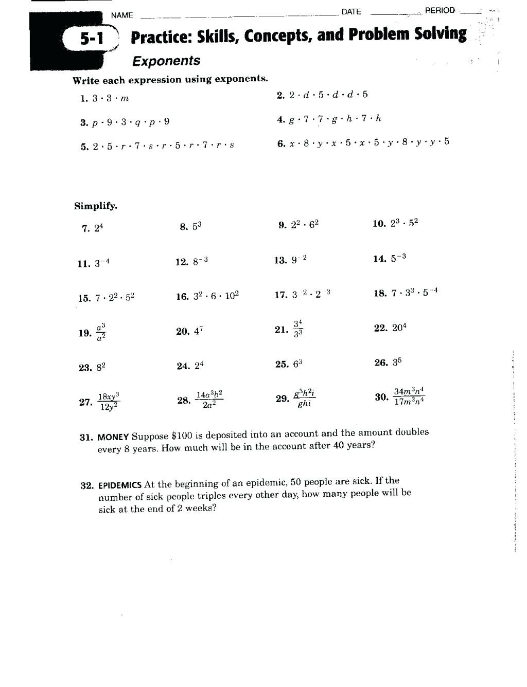 Multiplication Properties Of Exponents Worksheet Exponents Calculator Worksheet