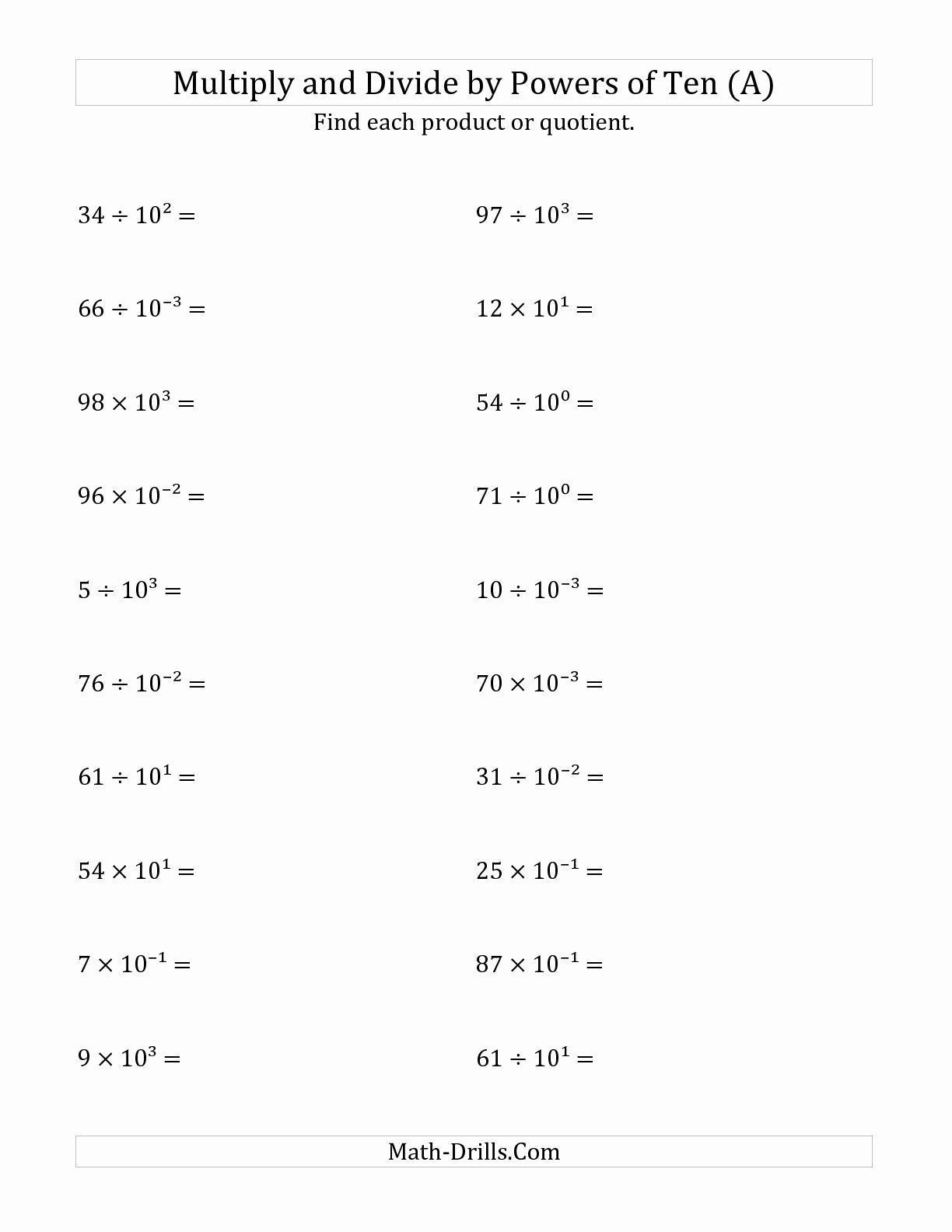 Multiplying and Dividing Integers Worksheet 3 Integers Worksheets with Answers In 2020