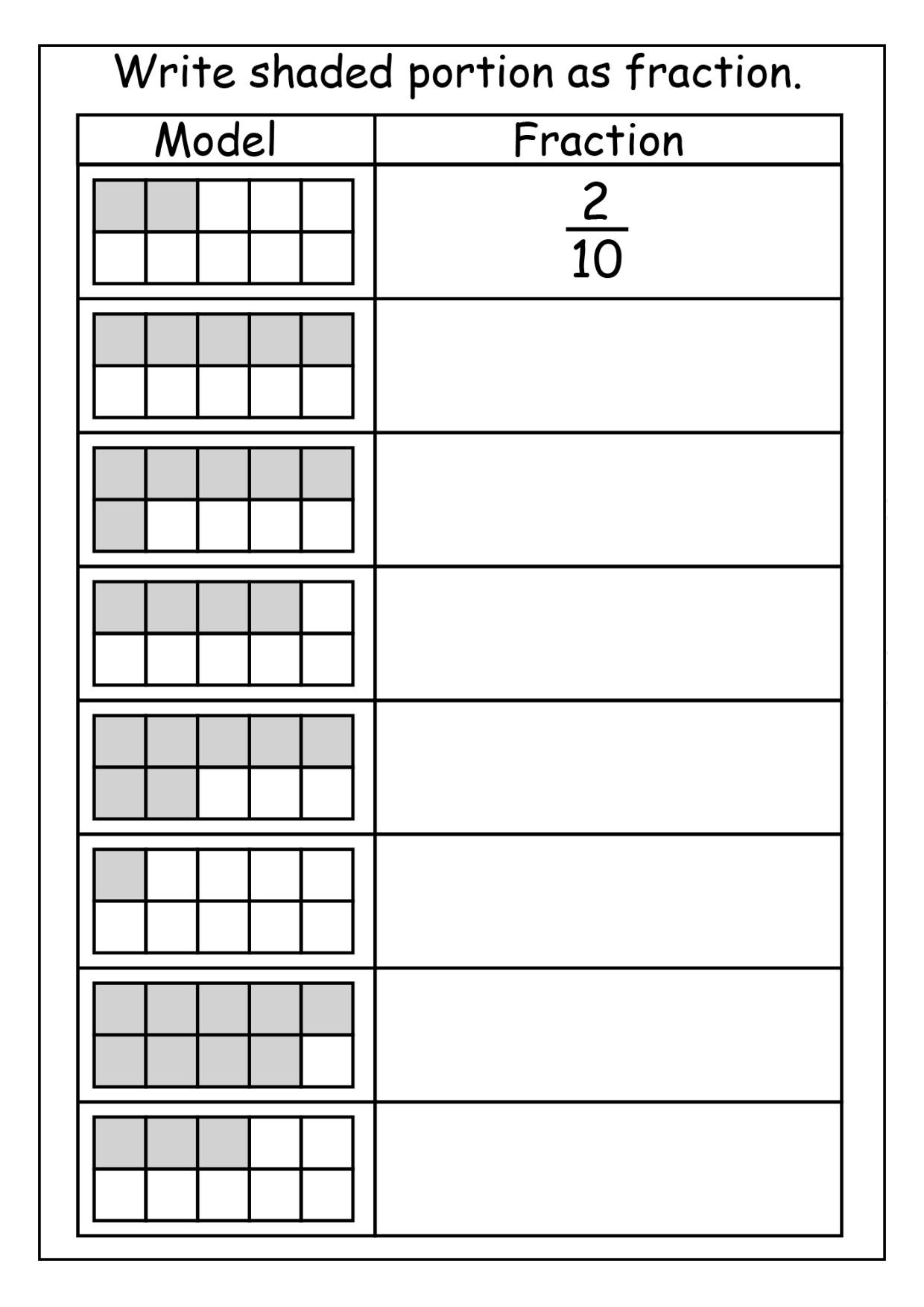 Multiplying Fractions Area Model Worksheet Worksheet For Education