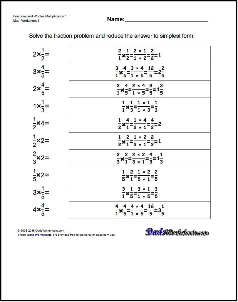 Multiplying Mixed Numbers Worksheet Fraction Multiplication the Worksheets On This Page Have