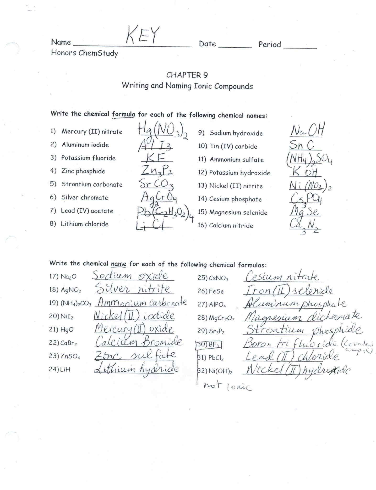 Naming Chemical Compounds Worksheet Answers Naming Ionic Pounds Worksheet E Answers Nidecmege