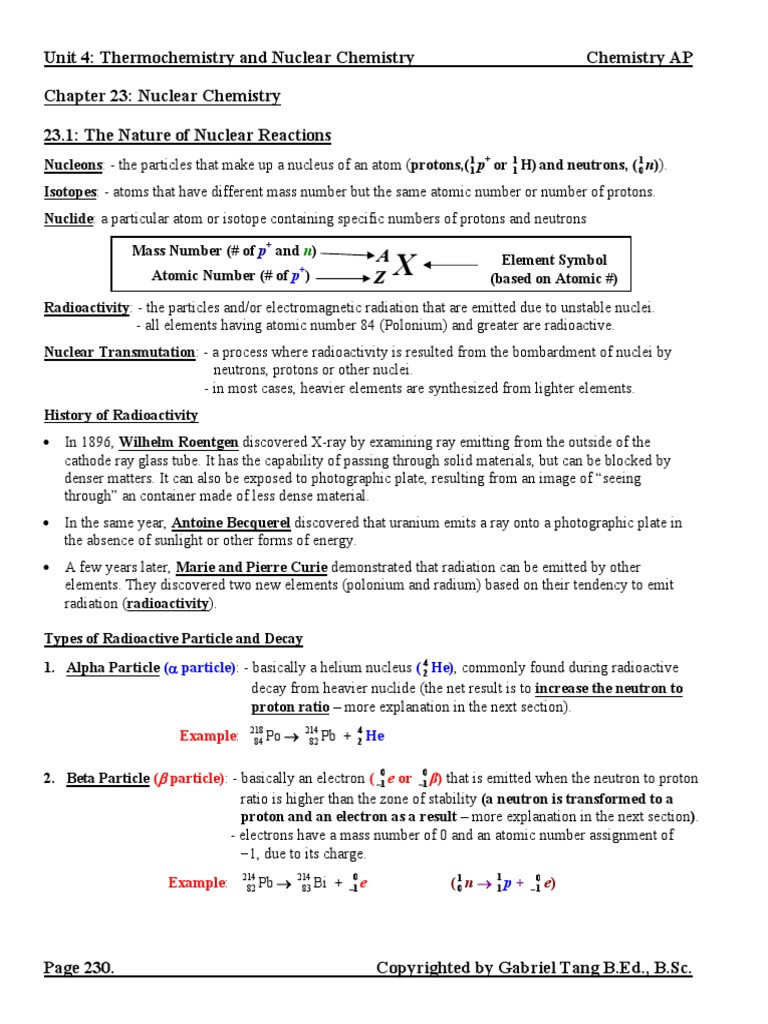 Nuclear Decay Worksheet Answers Chapter 23 Nuclear Chemistry Notes Answers Pdf