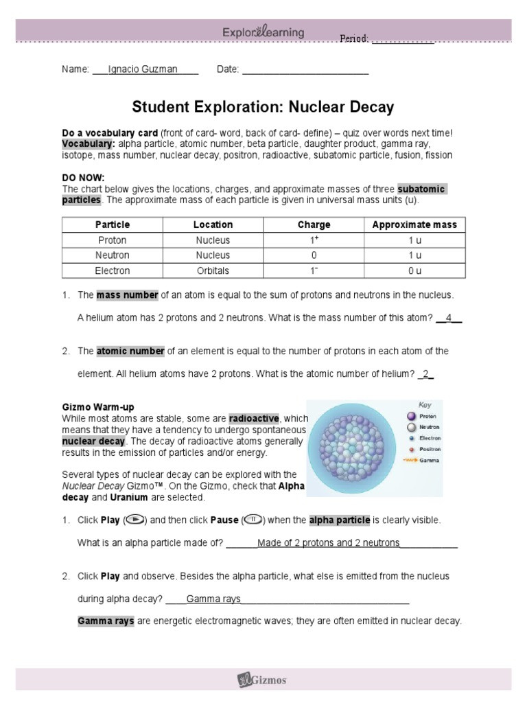 Nuclear Decay Worksheet Answers Nuclear Decay Worksheet Answer Key Worksheet List