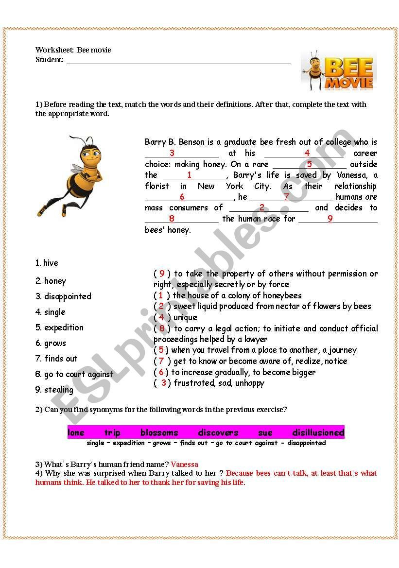 Osmosis Jones Video Worksheet Answers Fresh the Movie Worksheet Answers Promotiontablecovers