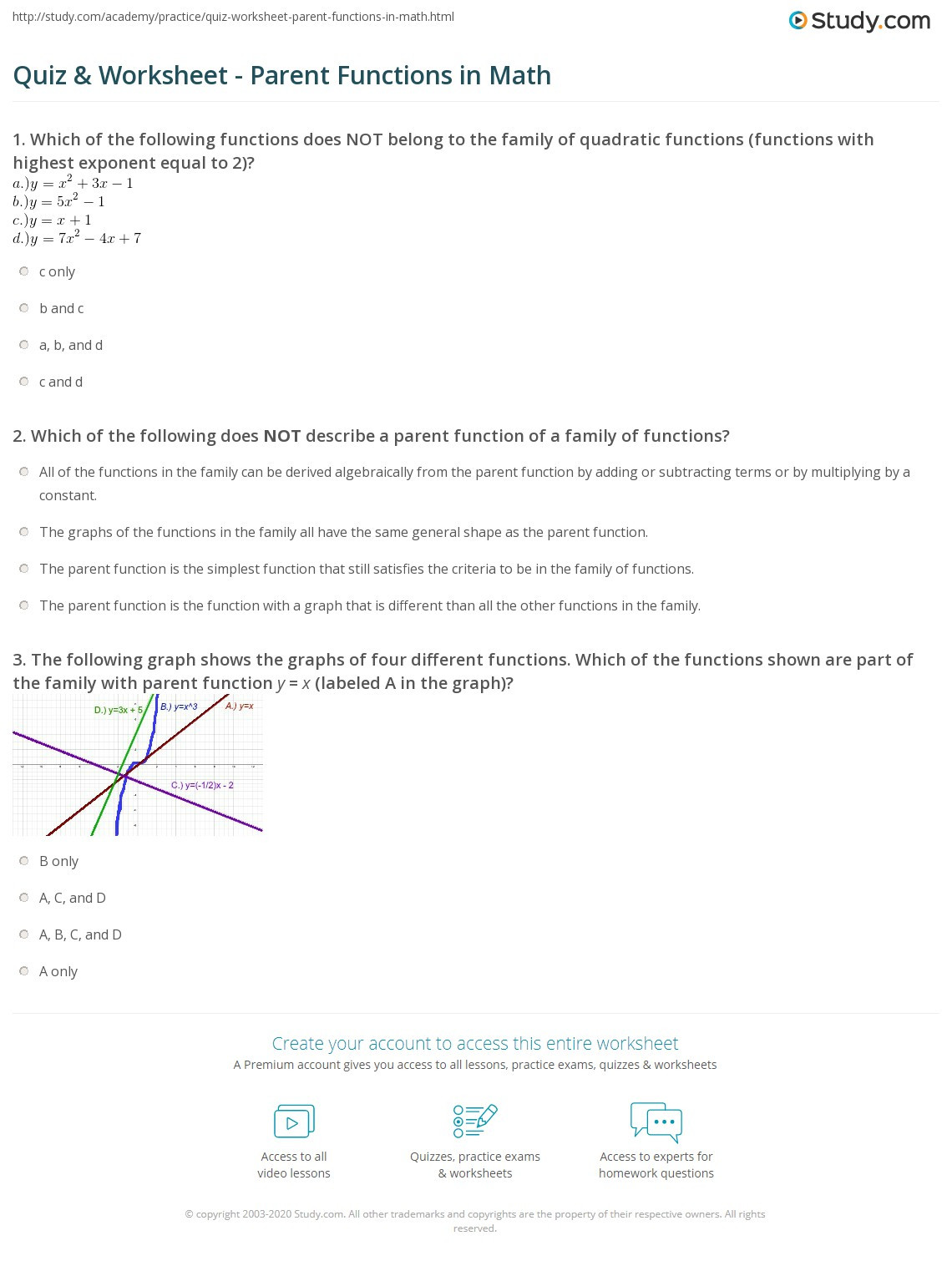Parent Function Worksheet Answers 28 Parent Function Worksheet Answers Free Worksheet