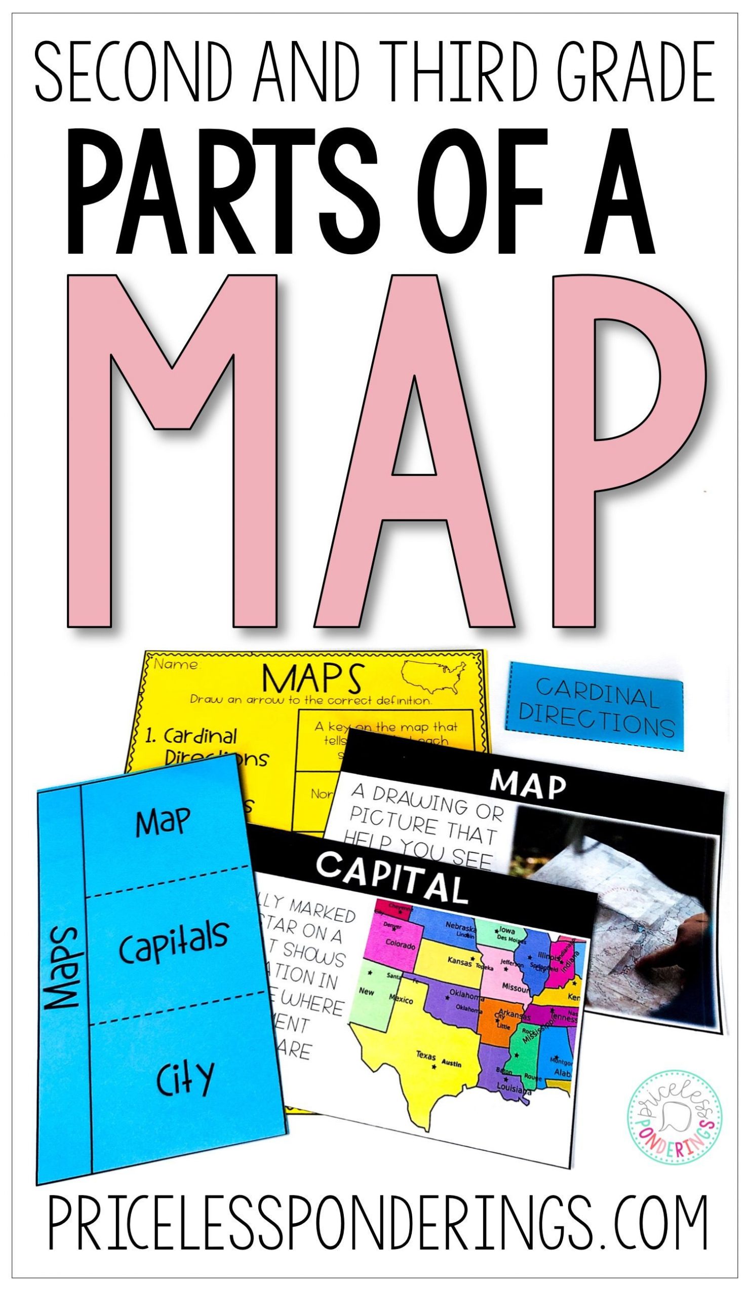 Parts Of A Map Worksheet Map Skills and Features Activities