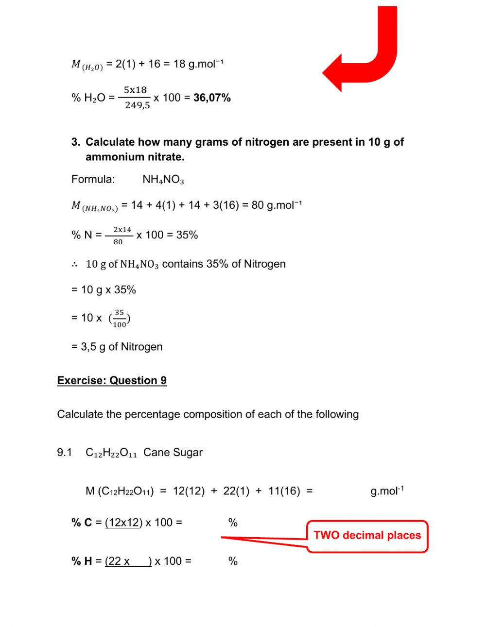 Percent Composition Worksheet Answers Mole 7 Interactive Worksheet