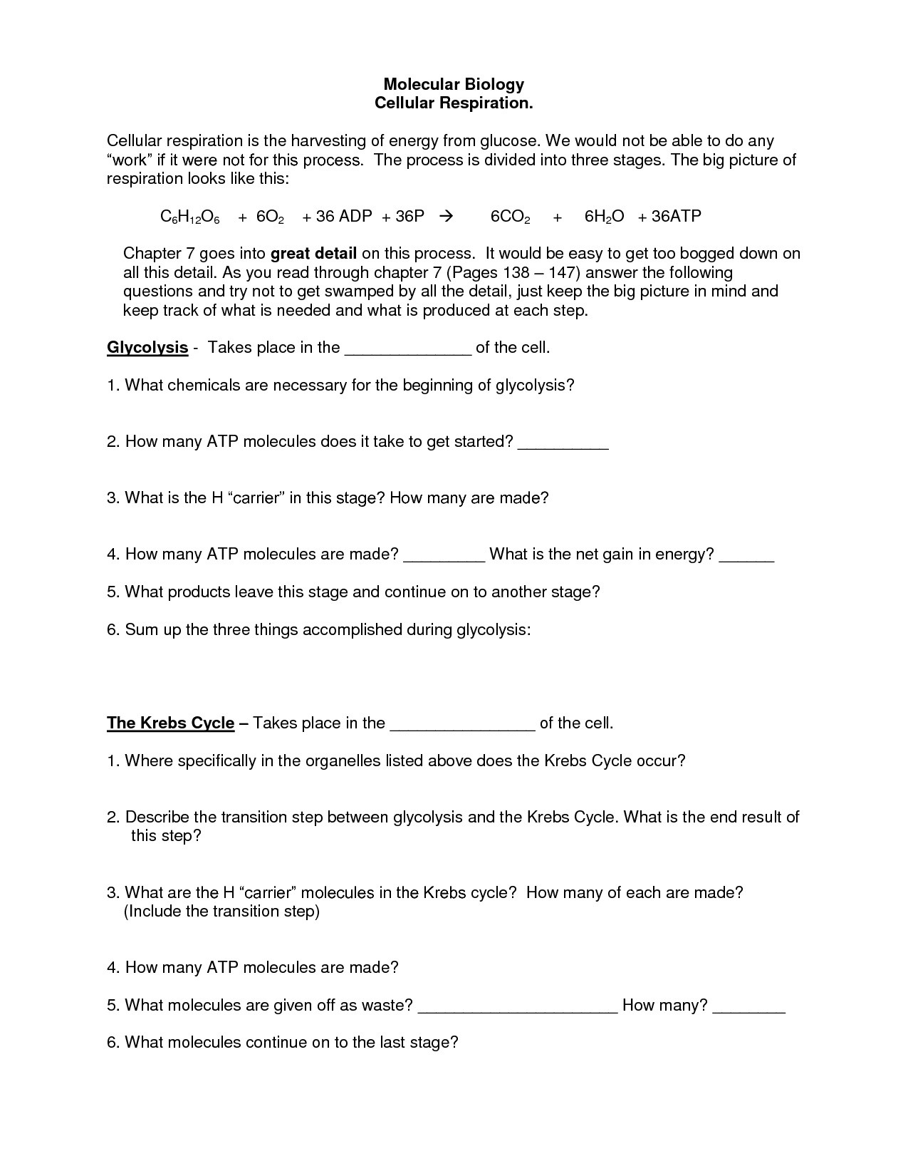 Photosynthesis Worksheet Answer Key Week 12 Synthesis and Cellular Respiration Biome