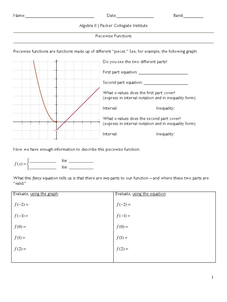 Piecewise Functions Word Problems Worksheet 2011 01 14 Piecewise Functions