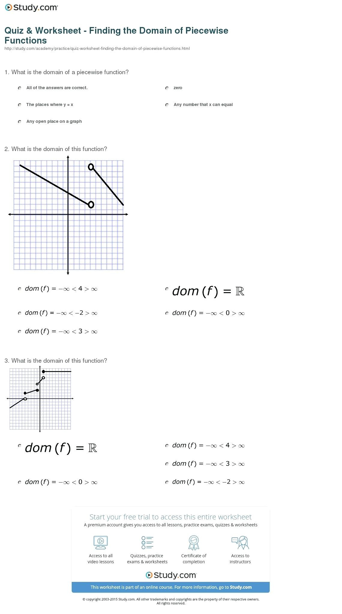 piecewise functions practice worksheet with answers math print how to find the domain of functions worksheet mathpapa app