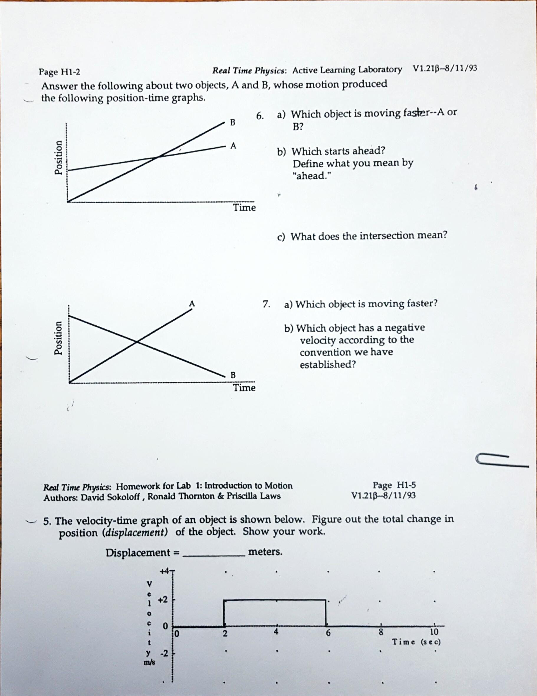 Position Time Graph Worksheet Chin Rachel Daily Items