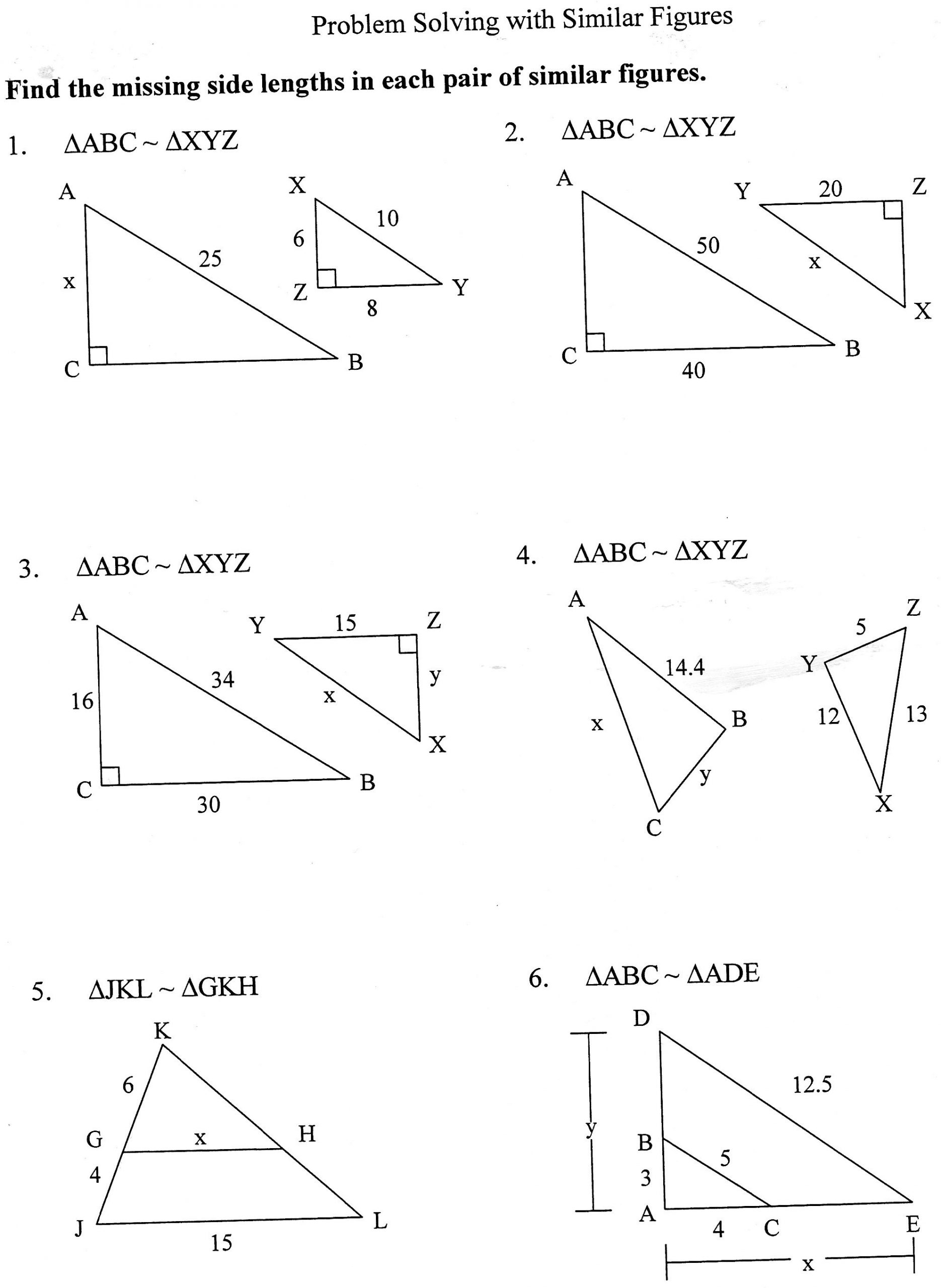 Proportions and Similar Figures Worksheet 30 Exploring Similar Figures Worksheet Answer Key