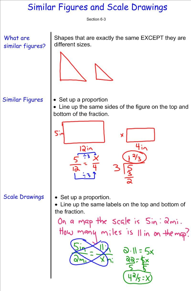 Proportions and Similar Figures Worksheet Similar Figures 7th Grade Pre Algebra Mr Burnett