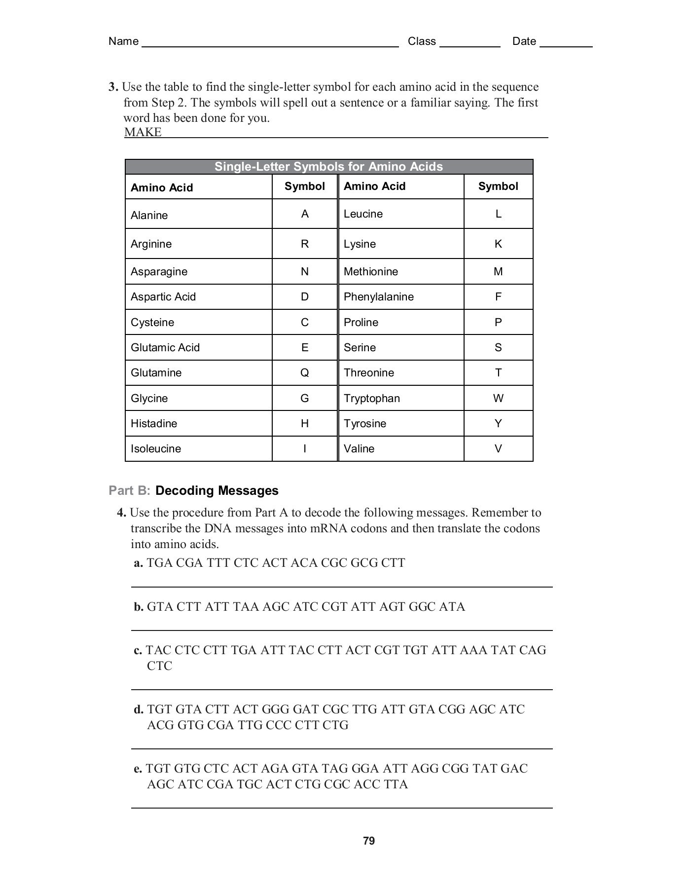 Protein Synthesis Practice Worksheet Say It with Dna Protein Synthesis Worksheet Answer Key