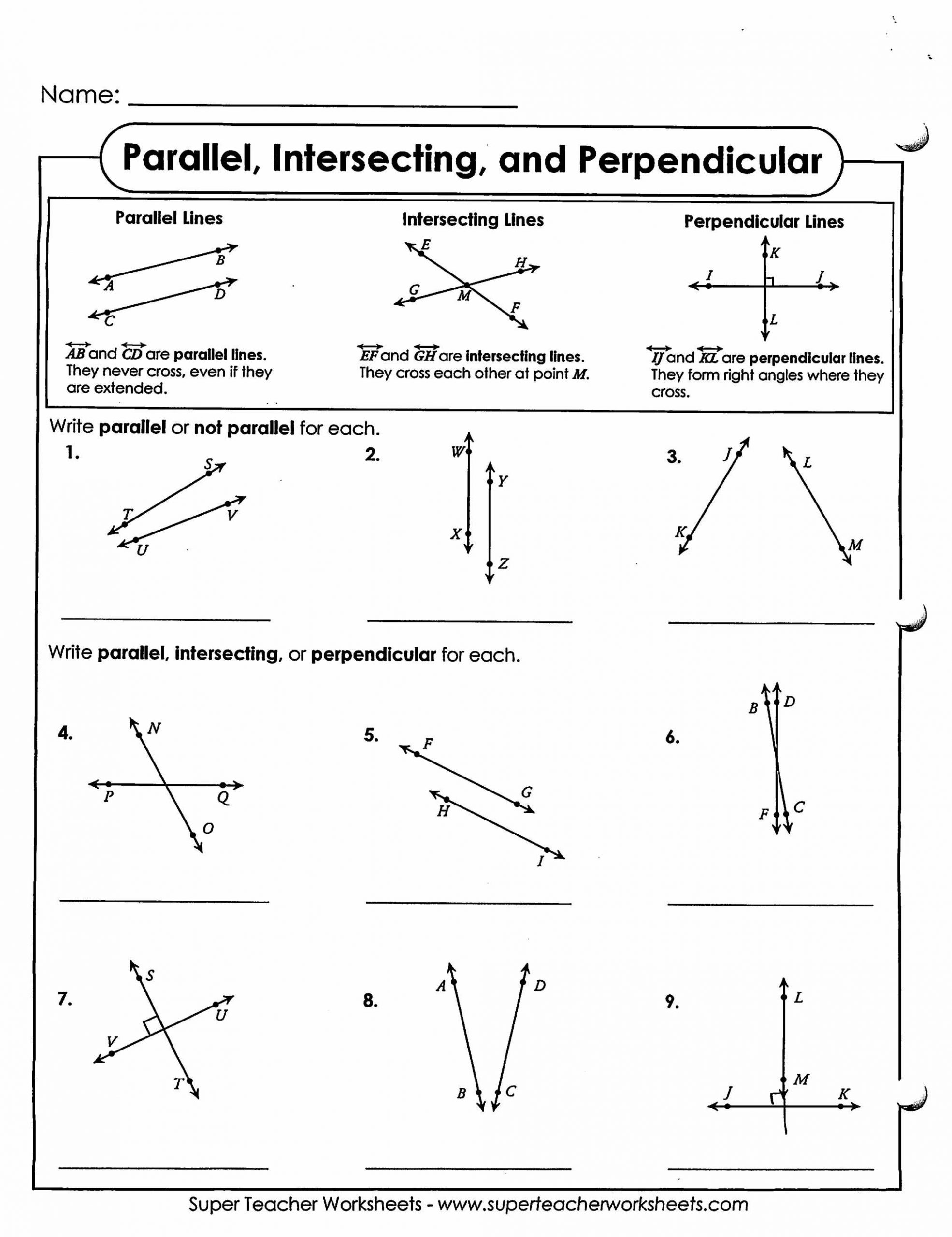 Proving Lines Parallel Worksheet Unique Worksheet Parallel Lines and Transversals Geometry