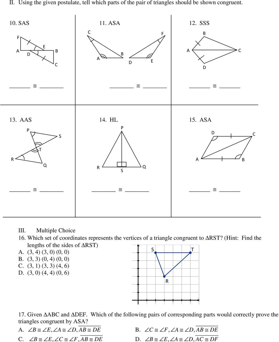 Proving Triangles Congruent Worksheet Name Period 11 2 11 13 Pdf Free Download