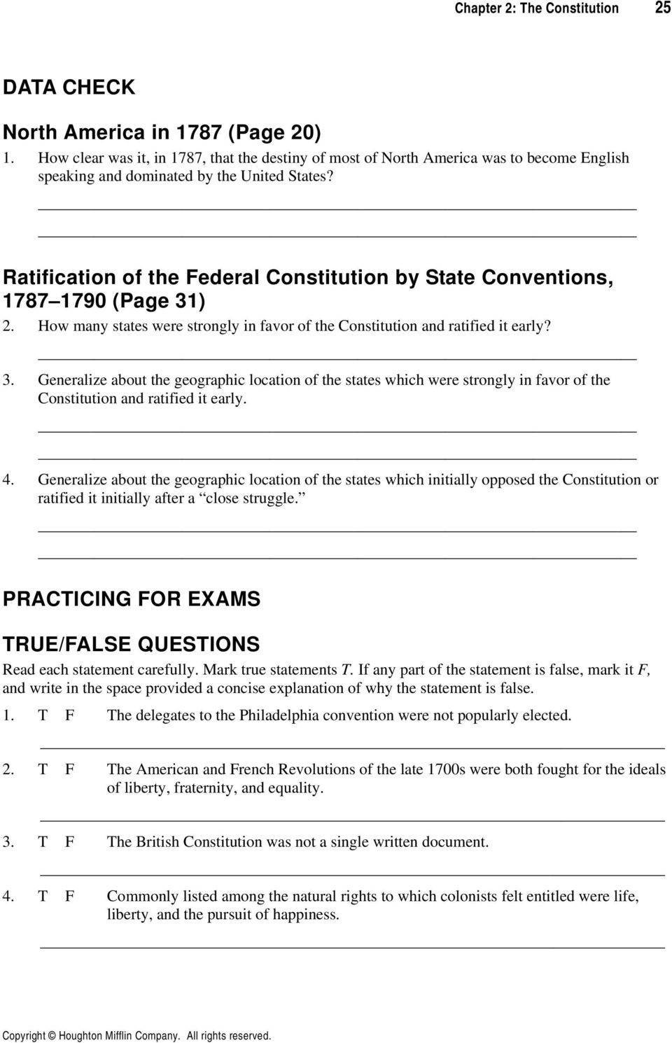 Ratifying the Constitution Worksheet Answers Ratifying the Constitution Worksheet Nidecmege