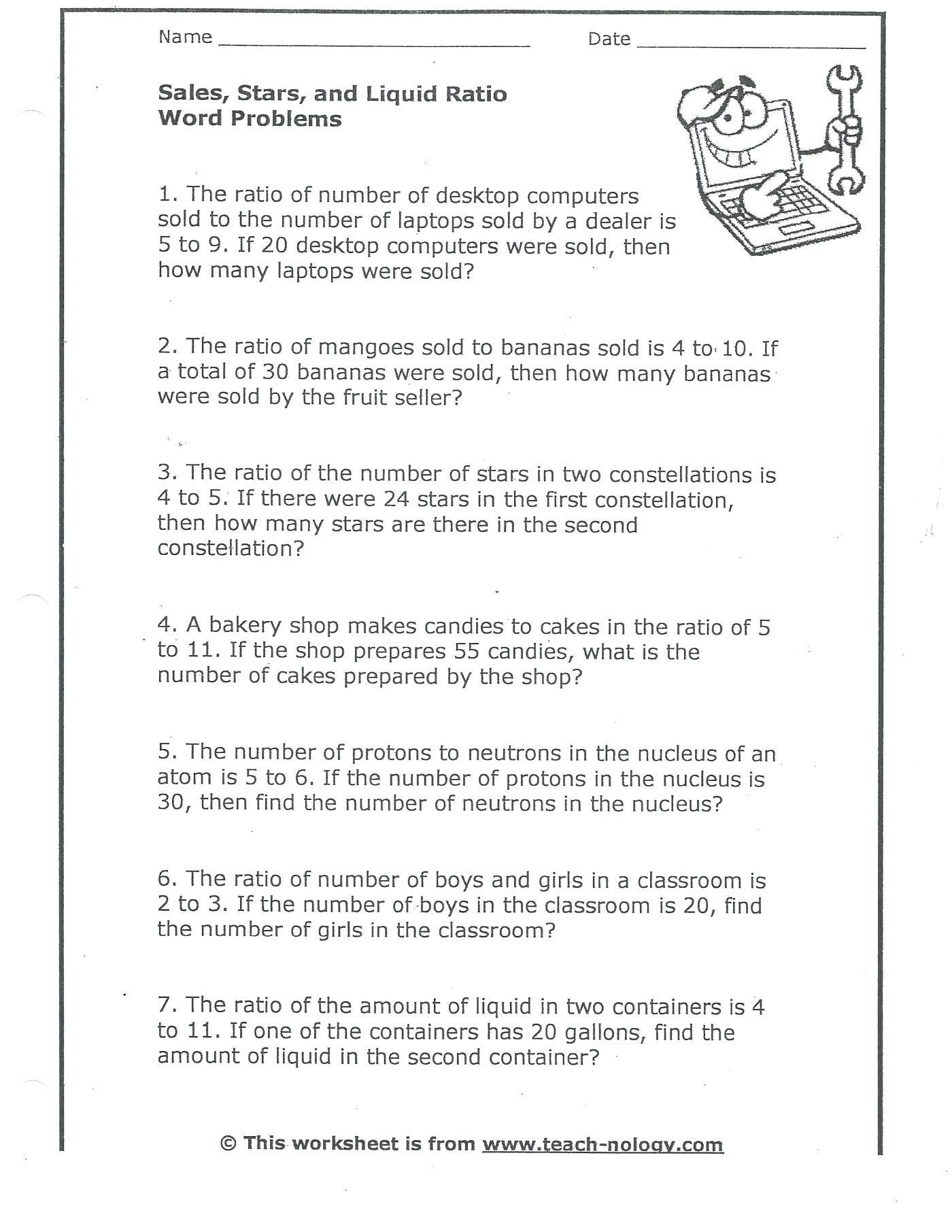 Ratios and Rates Worksheet Ratios and Rates Worksheet Promotiontablecovers