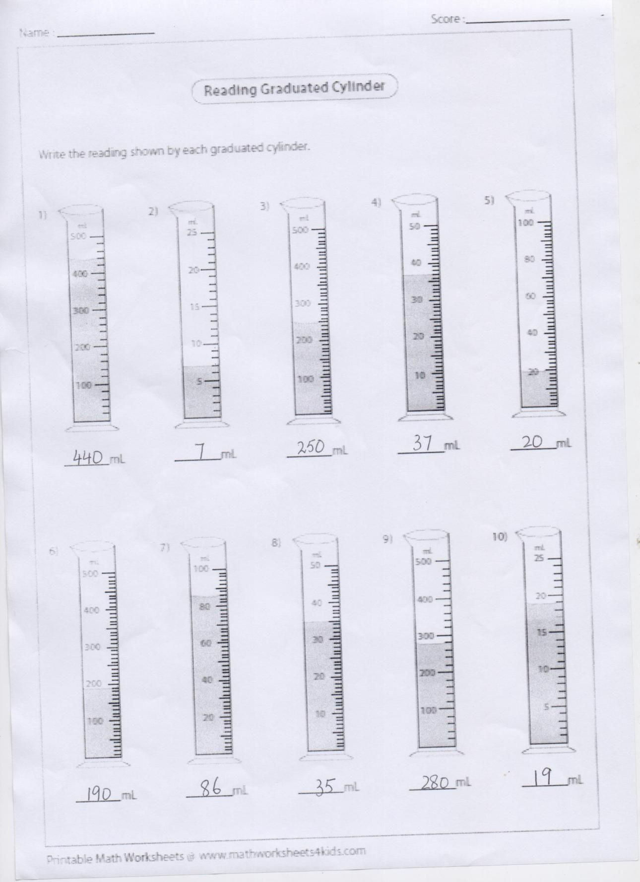 Reading A Graduated Cylinder Worksheet Ans Key Math Blog Worksheet Class 4 Pg 2 Jpeg