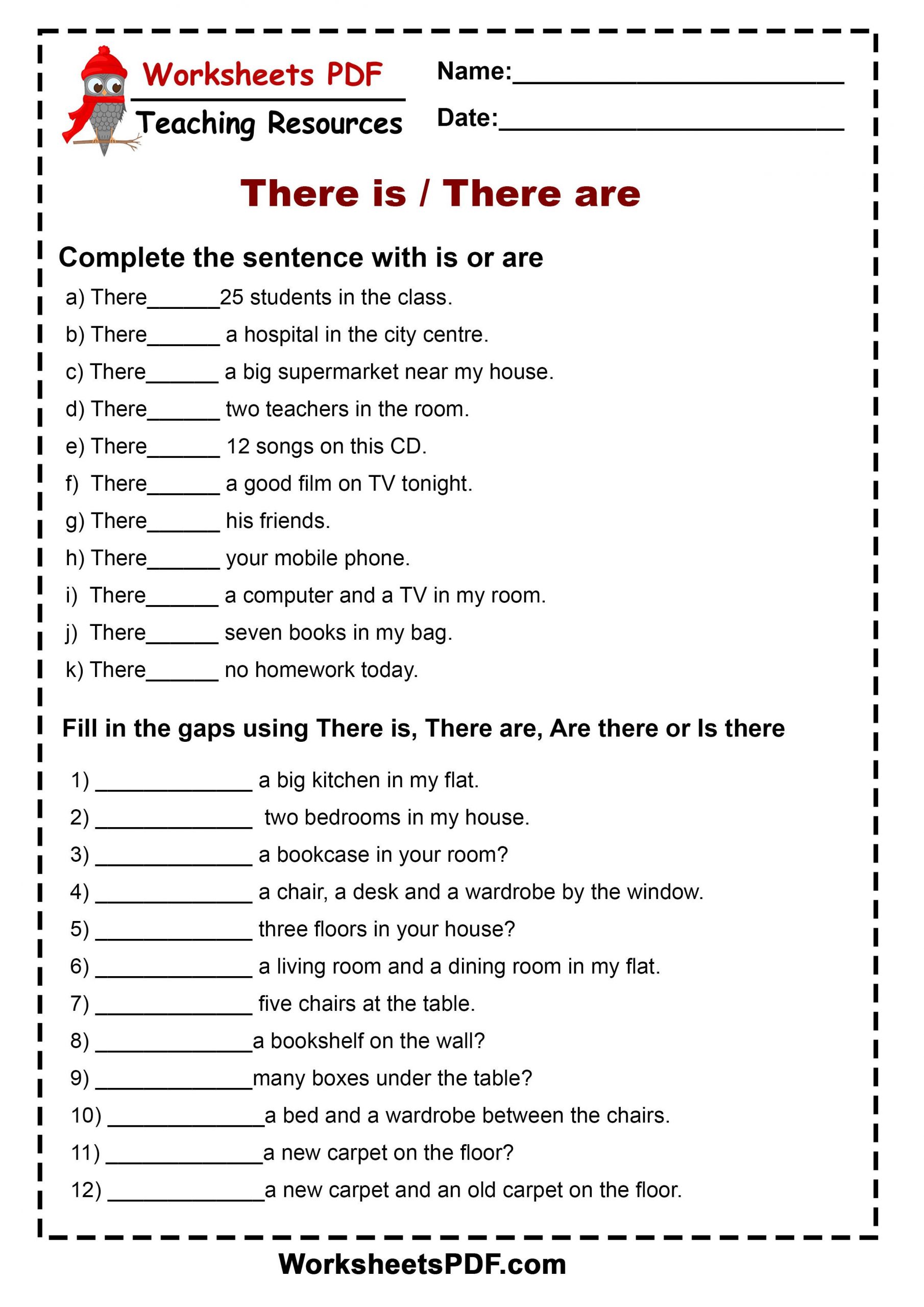Relative Dating Worksheet Answer Key there is there are English Grammar Rules