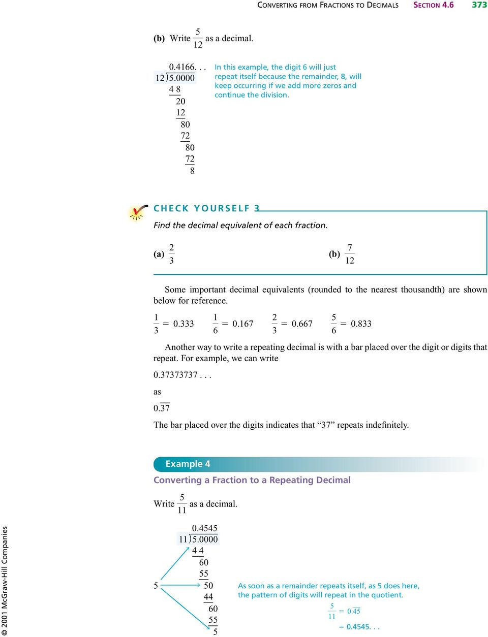 Repeating Decimals to Fractions Worksheet Converting From Fractions to Decimals Pdf Free Download