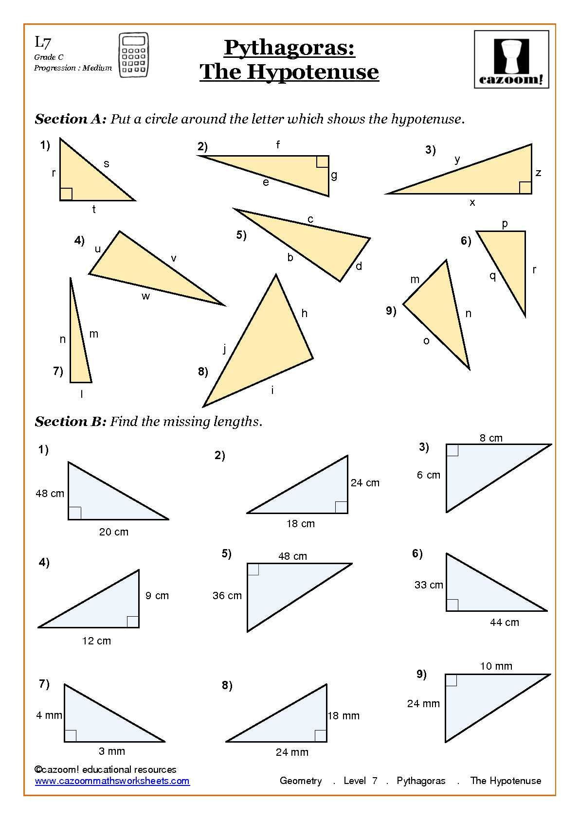Right Triangle Trigonometry Worksheet Maths Worksheets
