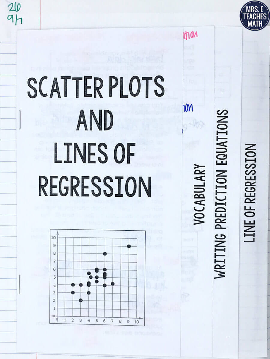 Scatter Plot Worksheet with Answers Scatter Plots and Linear Regression Inb Pages