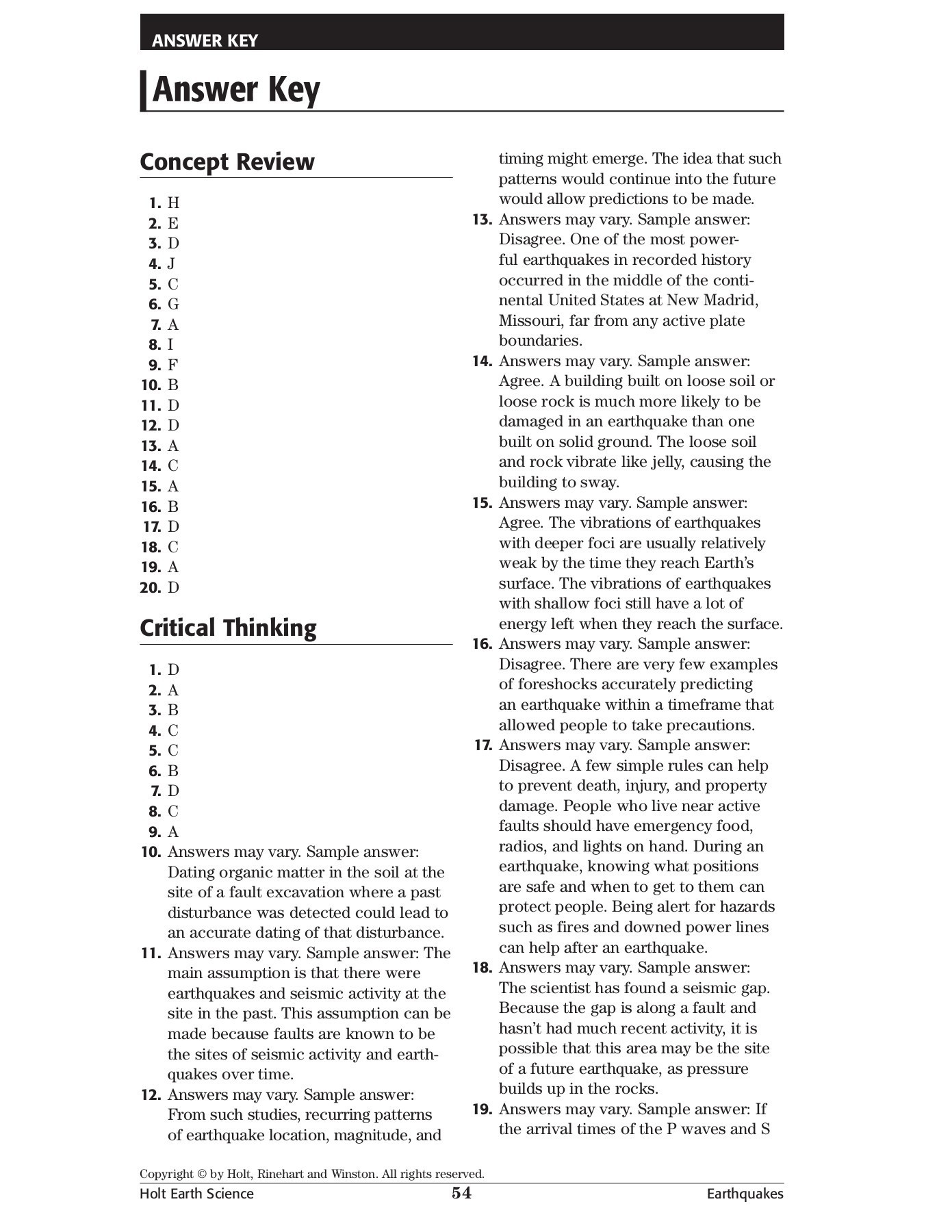 Science Skills Worksheet Answer Key Skills Worksheet Concept Review Pages 1 3 Text Version