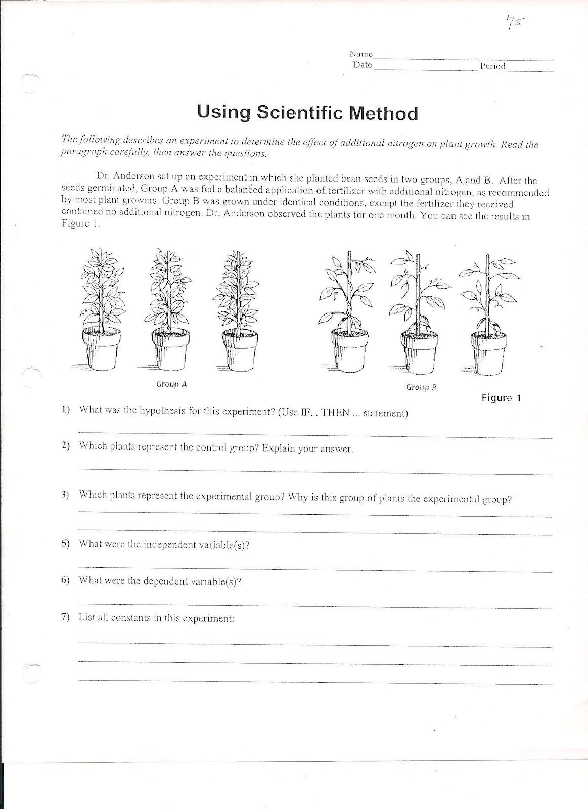 Scientific Method Worksheet High School Using Scientific Method Worksheet 1 1631 600 Pixels