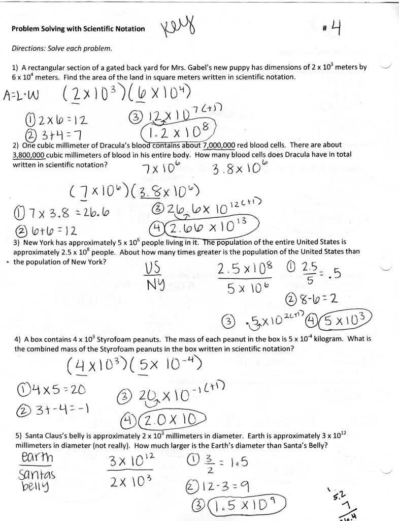 Scientific Notation Worksheet 8th Grade Scientific Notation Worksheet with Answers Pdf