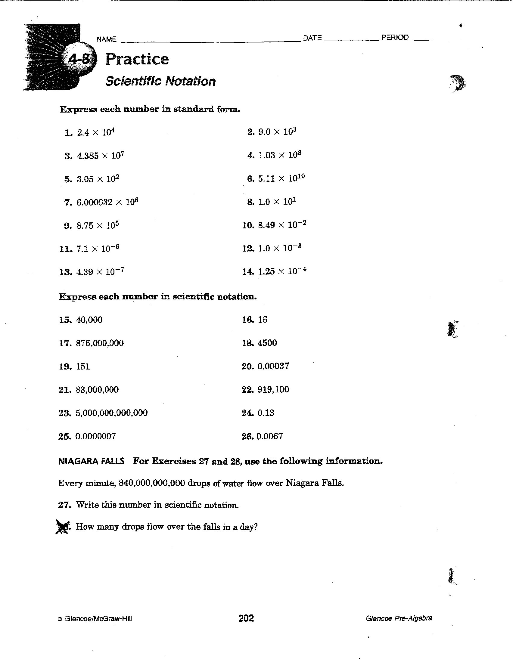 Scientific Notation Worksheet with Answers 29 Scientific Notation Word Problems Worksheet 8th Grade