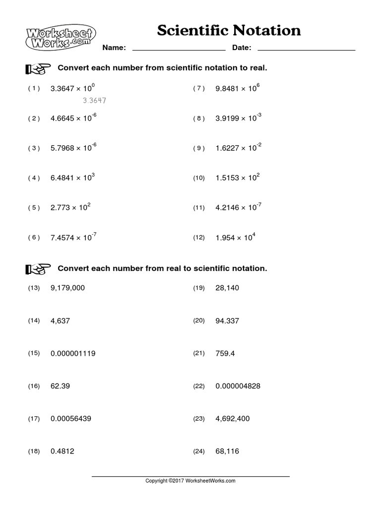 Scientific Notation Worksheet with Answers Worksheetworks Scientific Notation 1