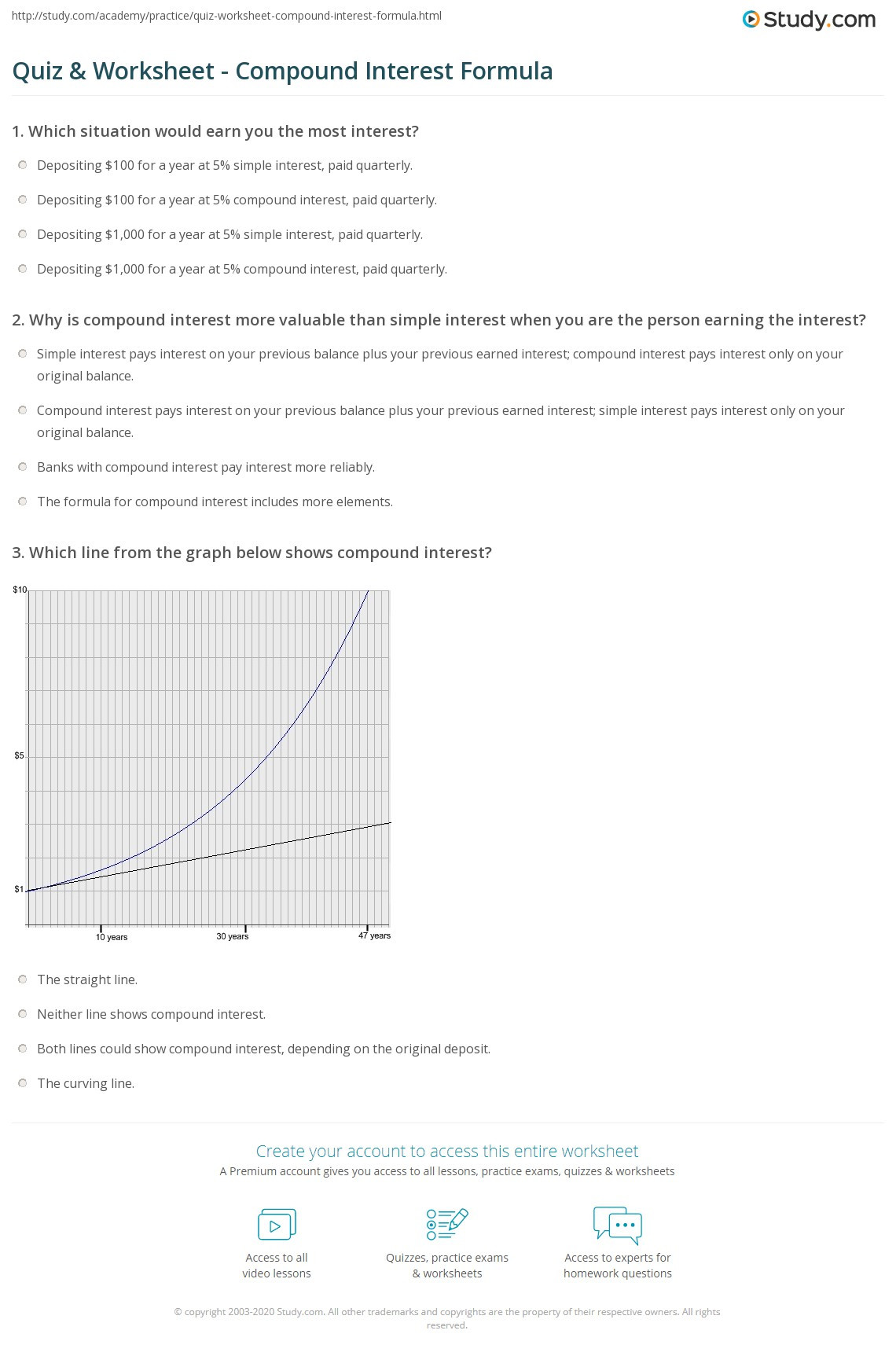 Simple and Compound Interest Worksheet Simple and Pound Interest Worksheet Answers the Best