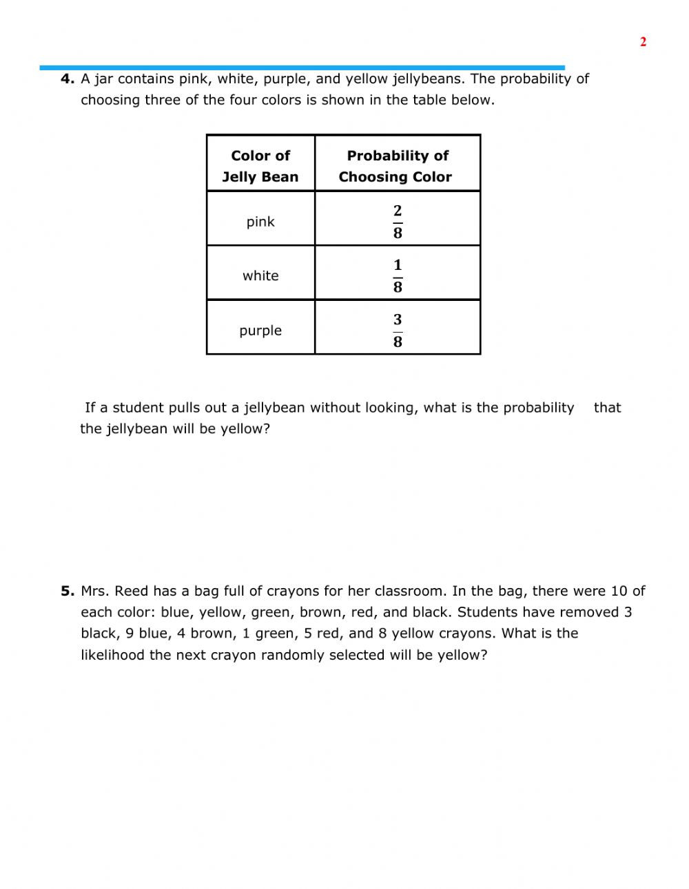 Simple Probability Worksheet Pdf Probability Interactive Worksheet