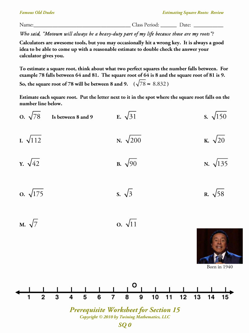 Simplify Square Roots Worksheet Inspirational Square Roots Worksheet