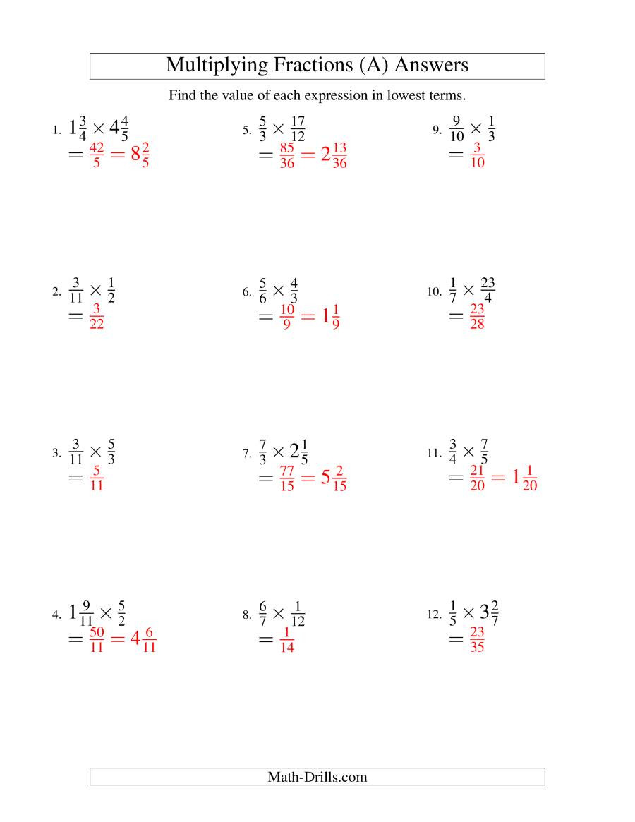 Simplifying Complex Fractions Worksheet Multiplying and Simplifying Fractions with some Mixed