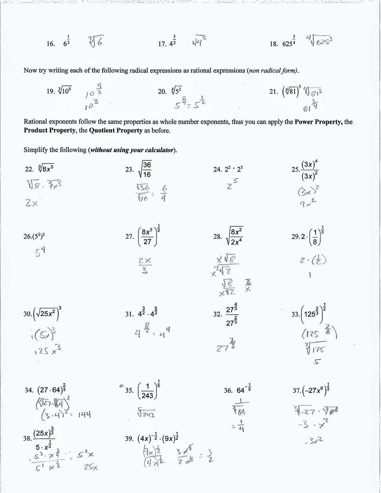 Simplifying Radicals Worksheet Answer Key Simplifying Radicals Coloring Worksheet