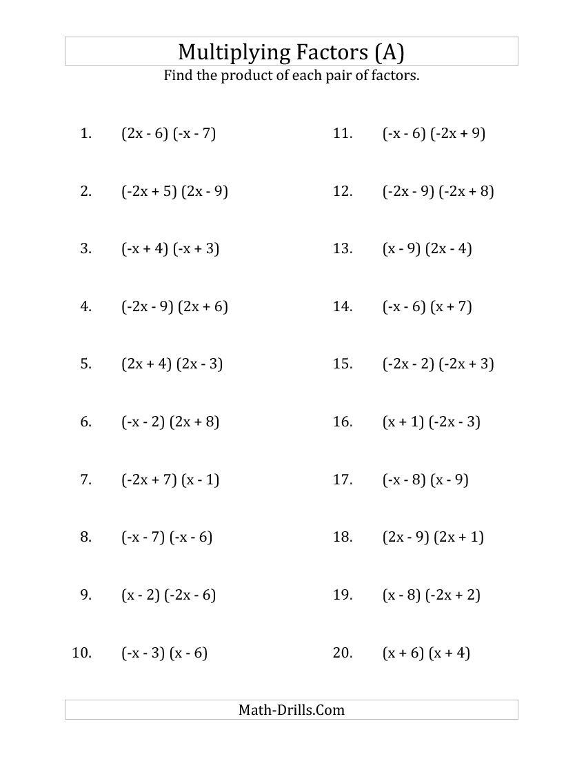 Solving Proportions Worksheet Answers New 2014 11 07 Multiplying Factors Of Quadratic Expressions