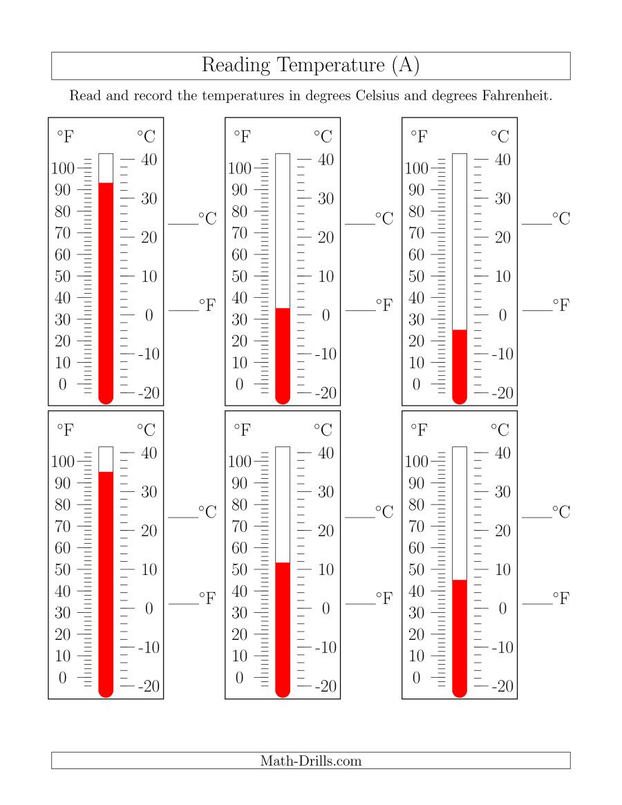 Temperature Conversion Worksheet Answers Luxury Measuring Temperature Worksheet