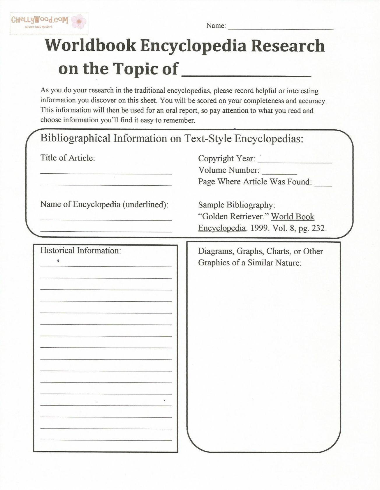 Text Features Worksheet 3rd Grade Free Printable Encyclopedia Handout for Teaching Research