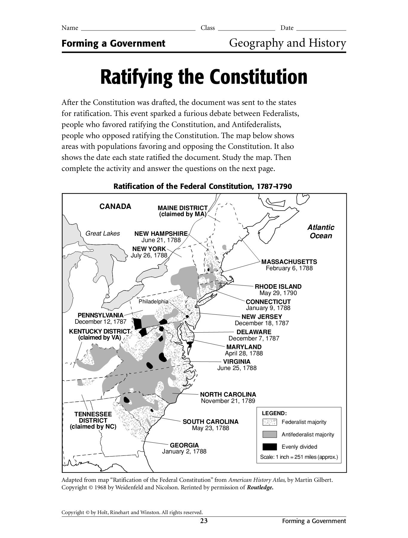 The Constitution Worksheet Answers Ratifying the Constitution Pages 1 3 Text Version