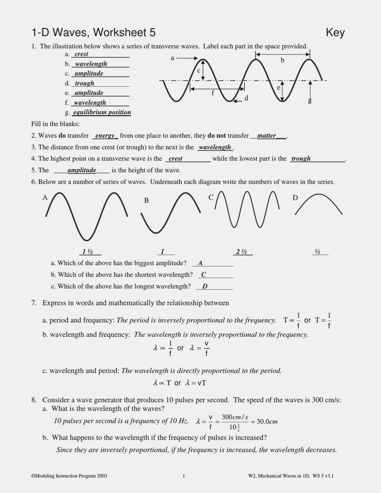 The Electromagnetic Spectrum Worksheet Answers 33 Waves Worksheet Answer Key Free Worksheet Spreadsheet