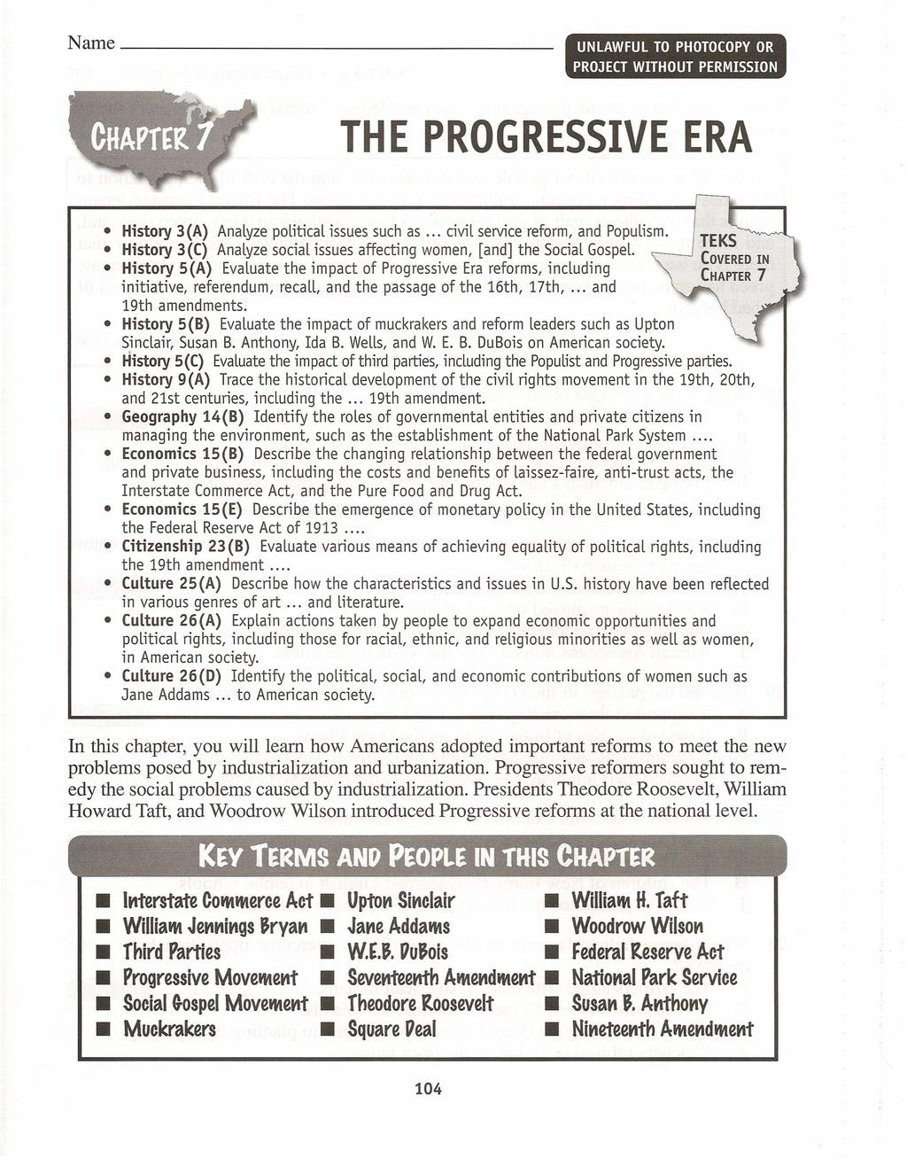 The Progressive Era Worksheet Progressive Era Muckrakers Worksheet Answers Worksheet List