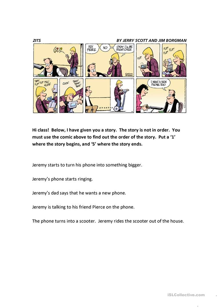The Story Of Stuff Worksheet Ic Story Scramble English Esl Worksheets for Distance