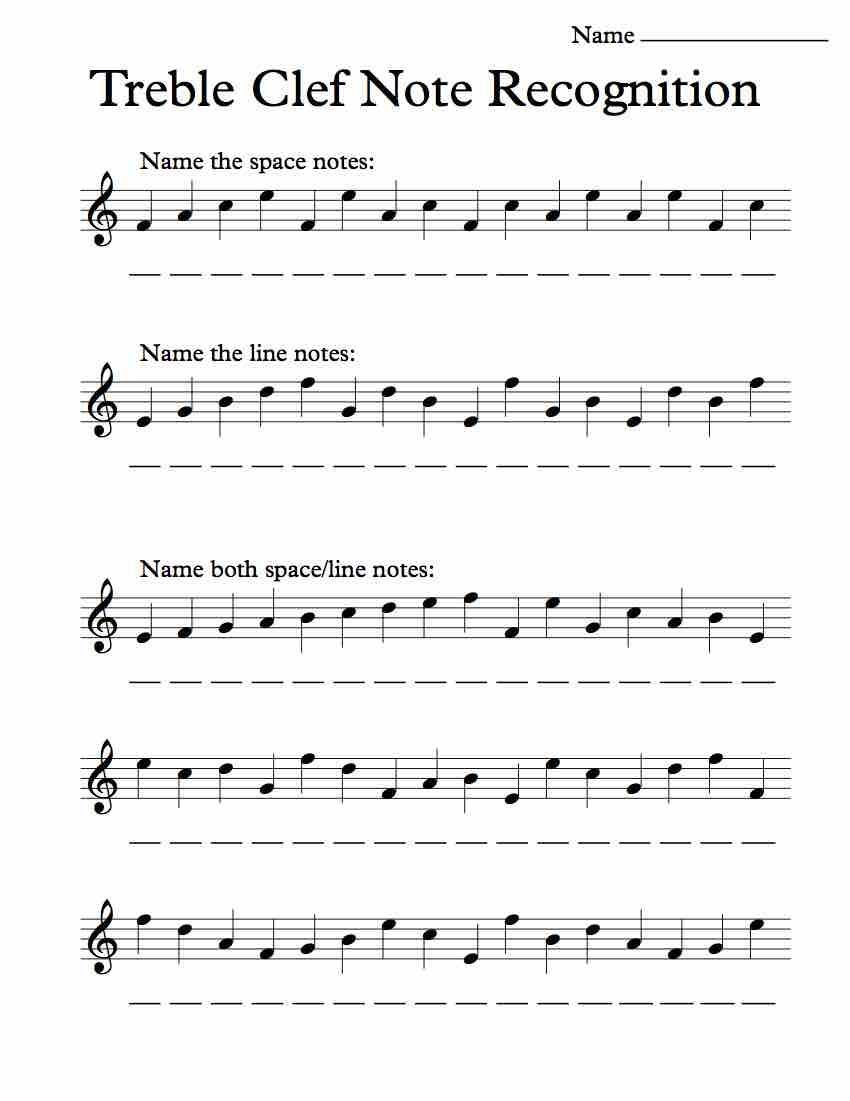 Treble Clef Notes Worksheet Teaching Music Music Teacher Teaching Worksheet