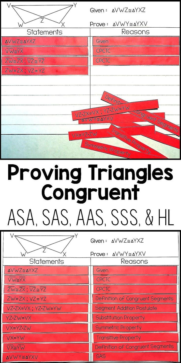 Triangle Congruence Practice Worksheet Proving Triangles Congruent Proof Activity High School