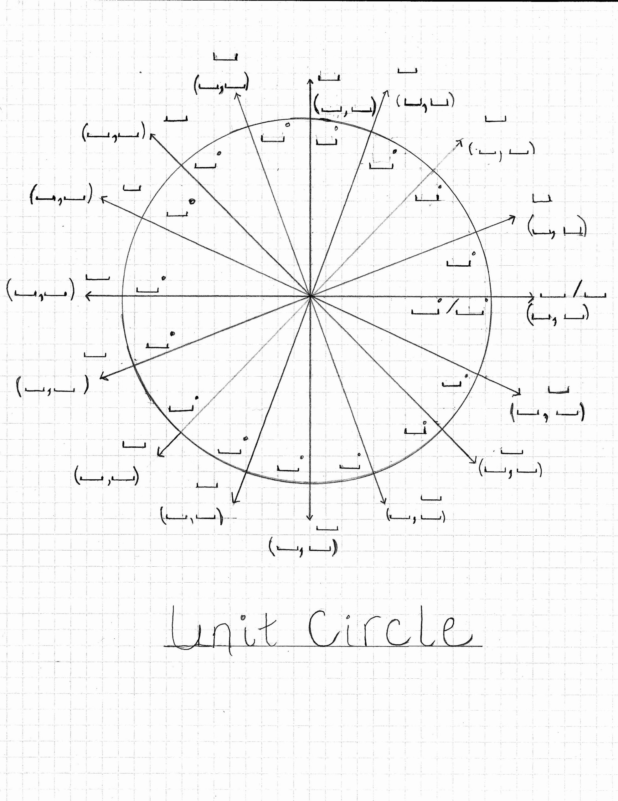 Unit Circle Worksheet with Answers Unit Circle Worksheet Chart and Graph