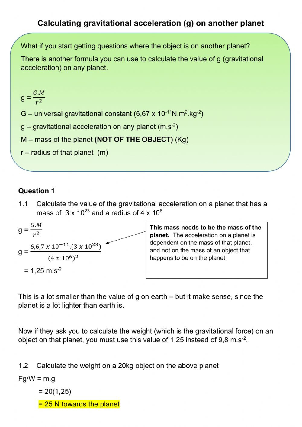 Universal Gravitation Worksheet Answers Newton S Law Of Universal Gravitation Worksheet 2