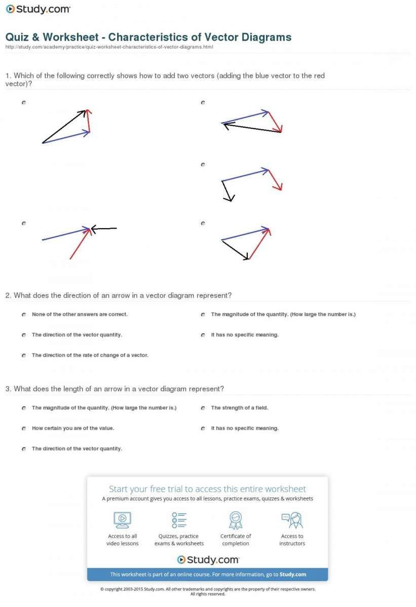 Vectors Worksheet with Answers 12 Physical Science Vectors Worksheet Science