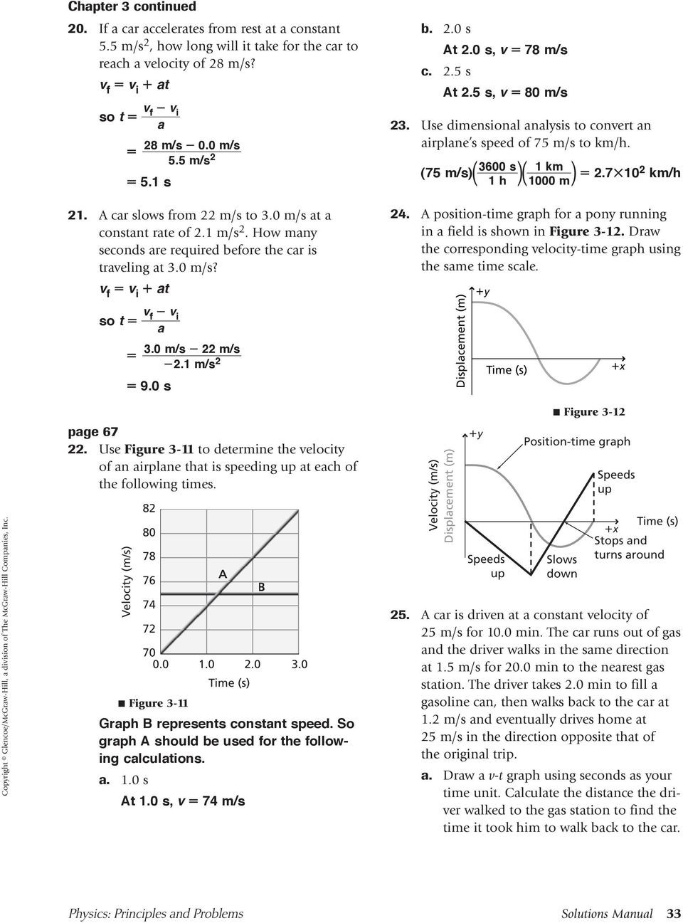 Velocity Time Graph Worksheet 3 Accelerated Motion Practice Problems 3 1 Acceleration